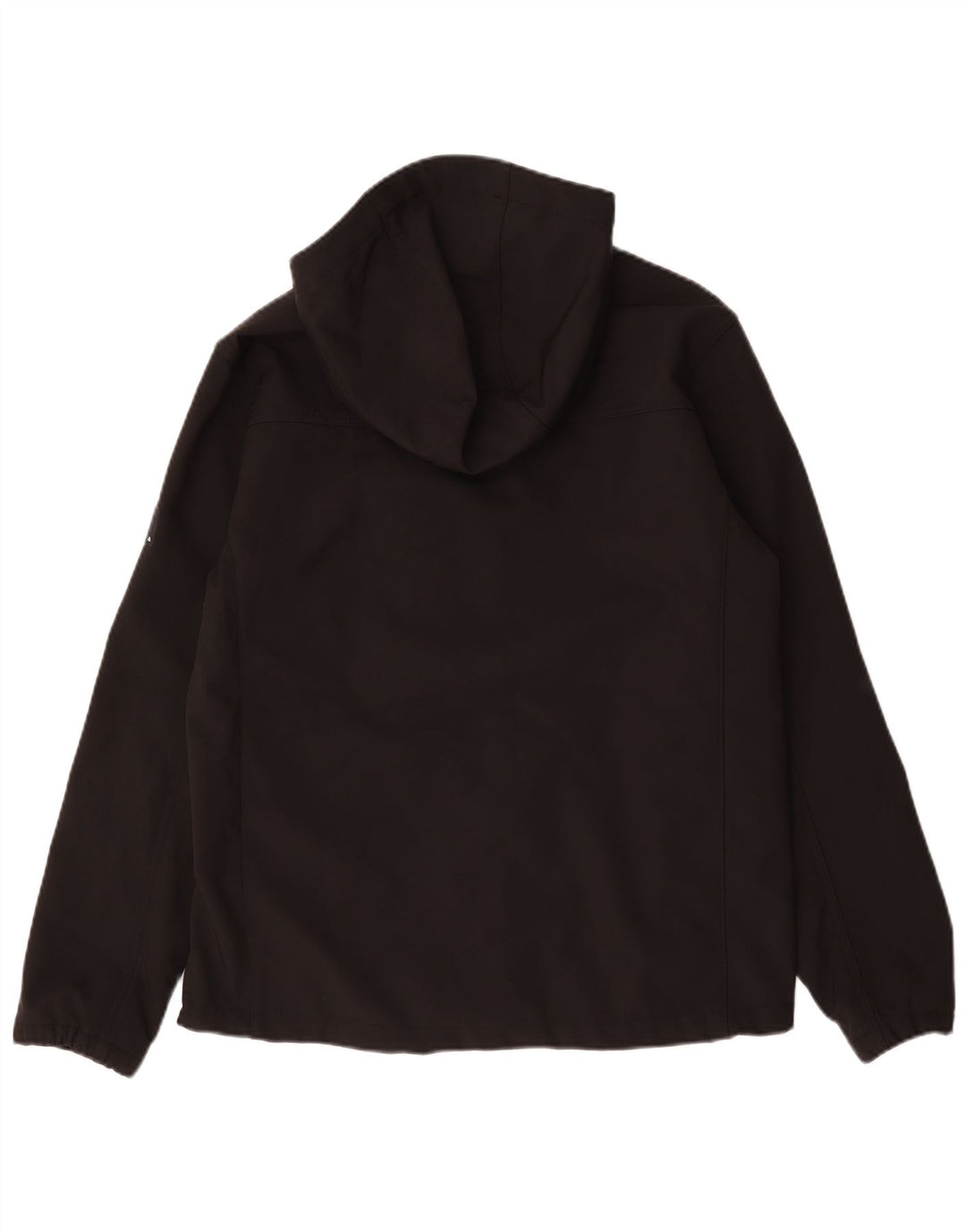 Jaqueta corta-vento masculina Zara com capuz Reino Unido 40 grande poliéster preto