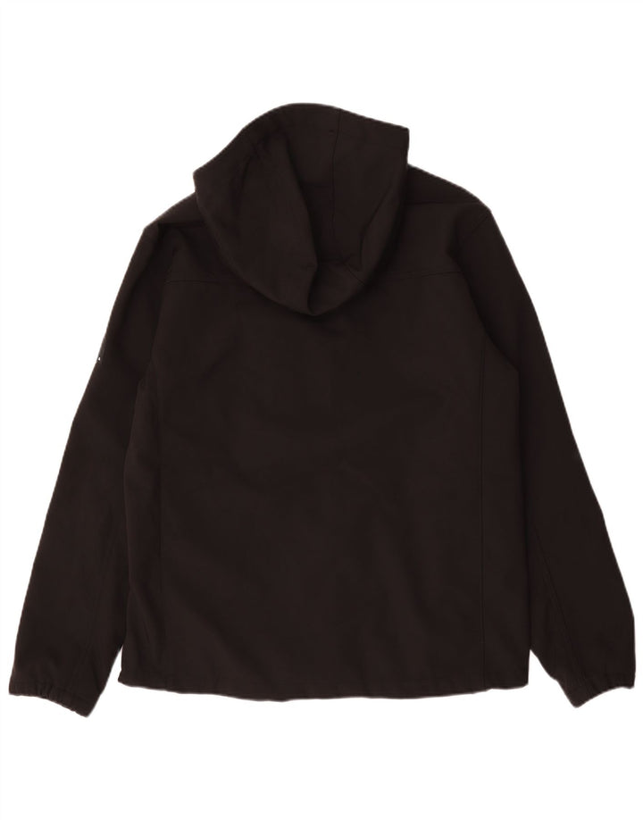 Jaqueta corta-vento masculina Zara com capuz Reino Unido 40 grande poliéster preto