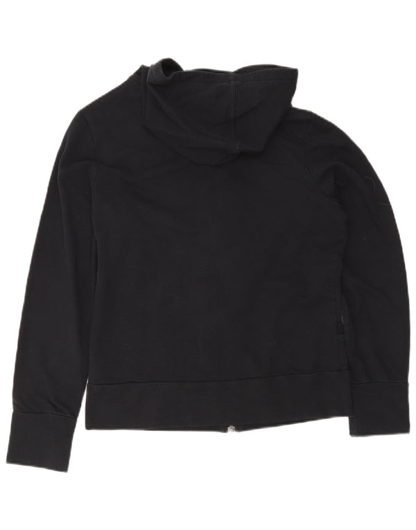 Suéter adidas feminino com capuz e zíper UK 14 médio algodão preto