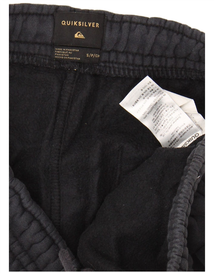 Calça de treino masculina QUIKSILVER pequena de algodão preto