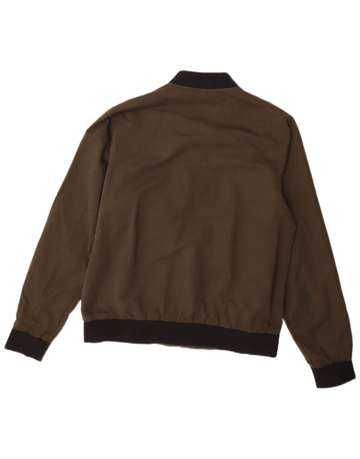 Jaqueta bomber masculina Marks & Spencer grande poliéster cáqui