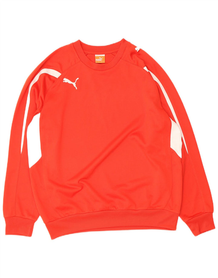 PUMA moletom masculino jumper médio vermelho colorblock poliéster