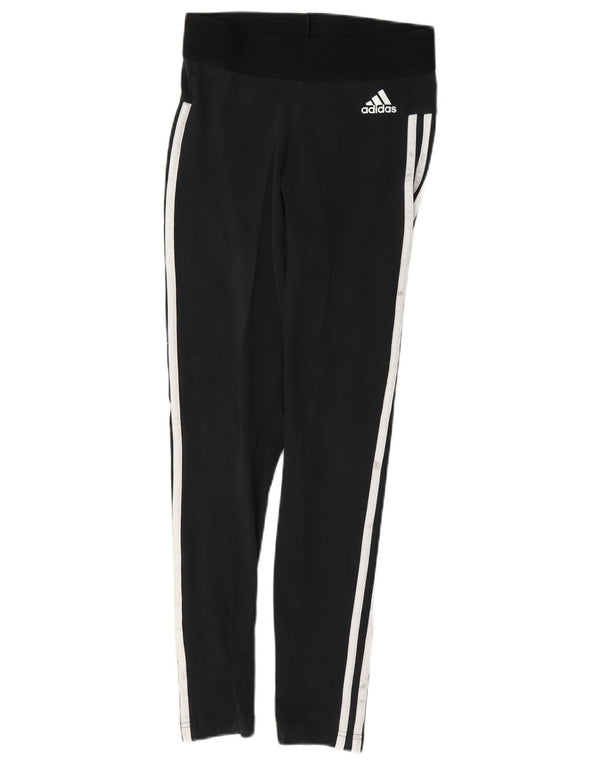 Adidas Womens Slim Fit Leggings UK 8/10 Pequeno Algodão Preto