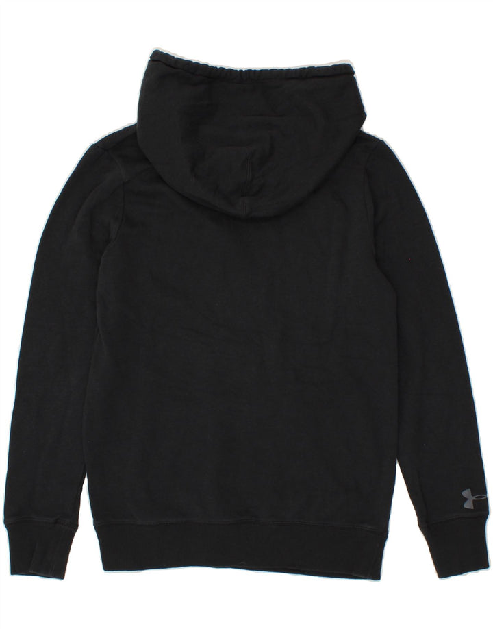 UNDER ARMOUR Mens Graphic Hoodie Jumper XS Black Cotton Vintage Under Armour and Second-Hand Under Armour from Messina Hembry 
