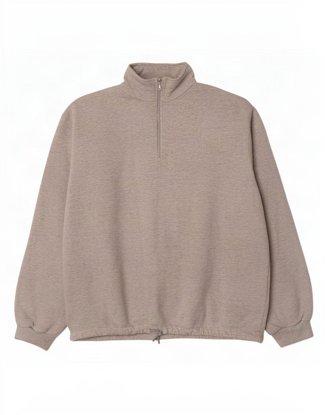 Suéter feminino Asics com zíper e gola UK 20 2XL cinza manchado