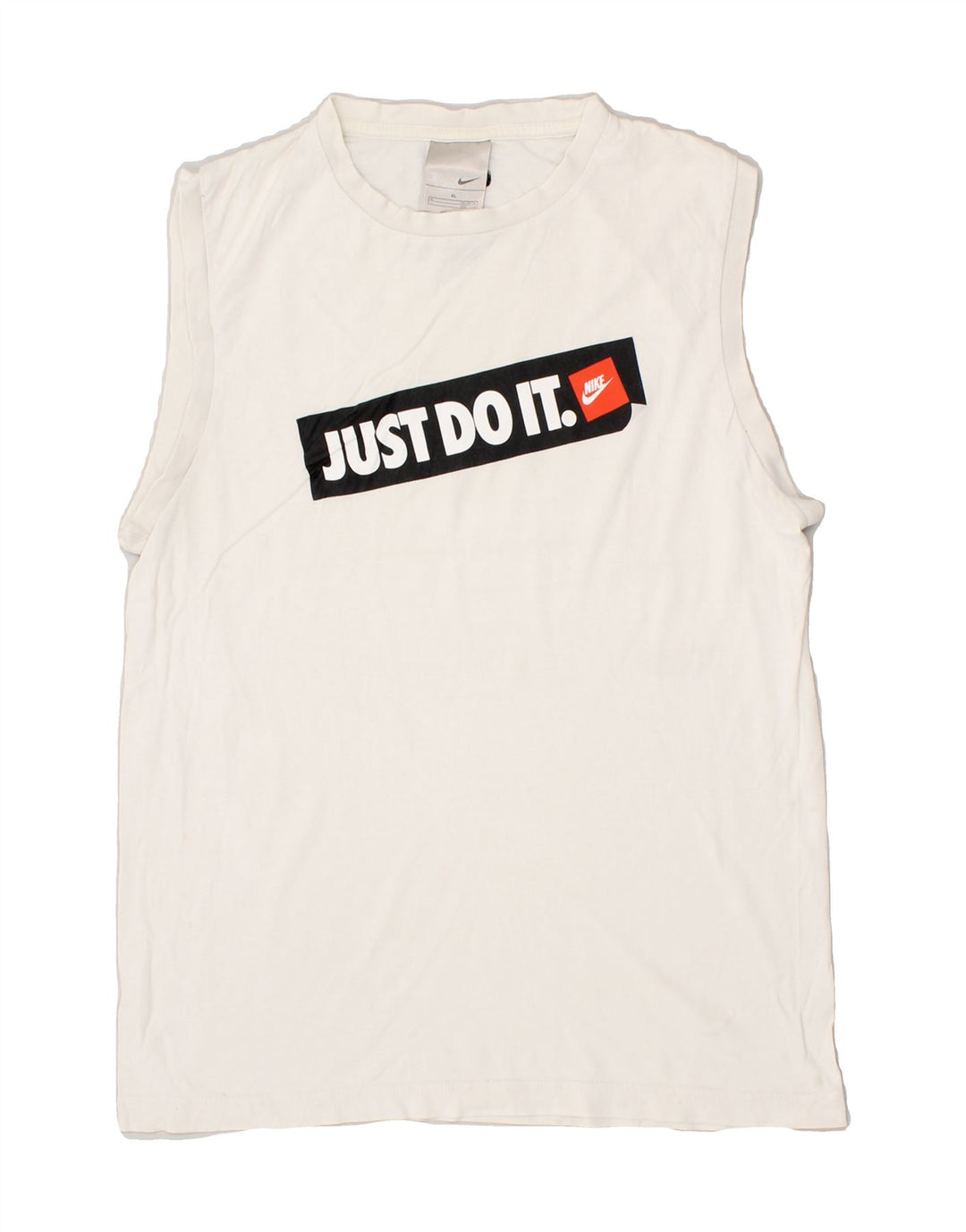 NIKE Womens Graphic Vest Top UK 18 XL White Cotton Vintage Nike and Second-Hand Nike from Messina Hembry 