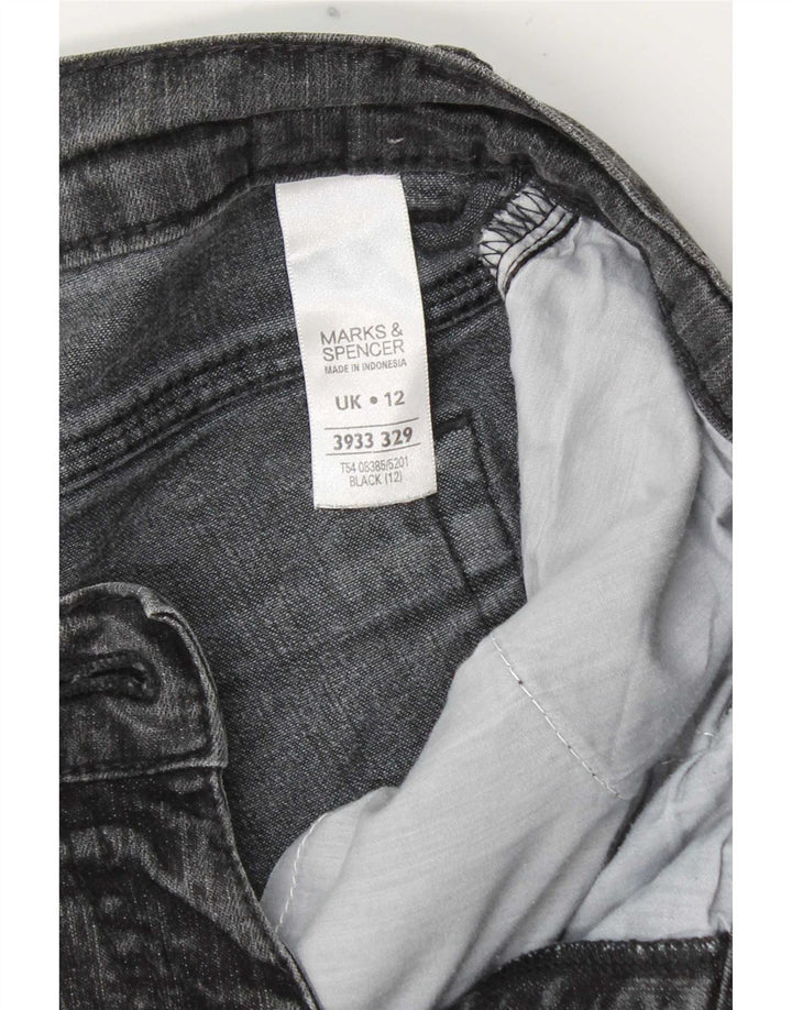 Calça jeans feminina Marks & Spencer UK 12 médio W30 L19 algodão cinza