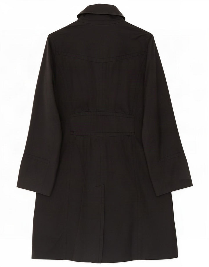 Mossimo Womens Trench Coat UK 14 Médio Preto