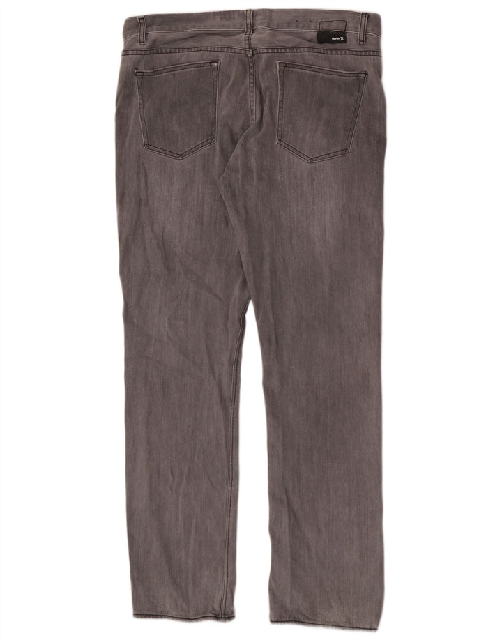 Calça jeans reta masculina Hurley W36 L33 algodão cinza