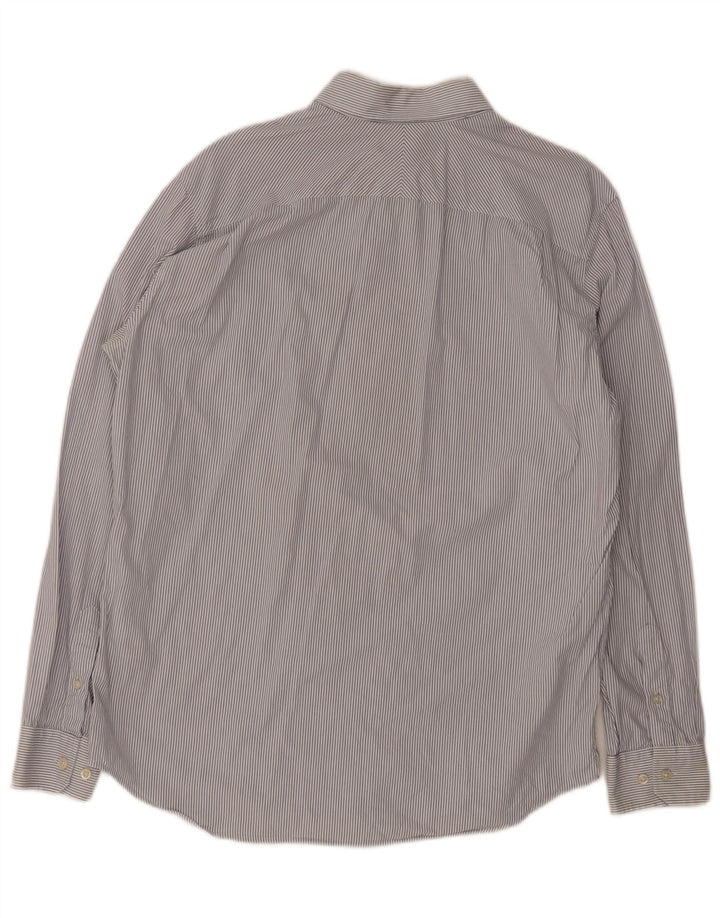 Camisa masculina Gap de algodão listrado azul grande