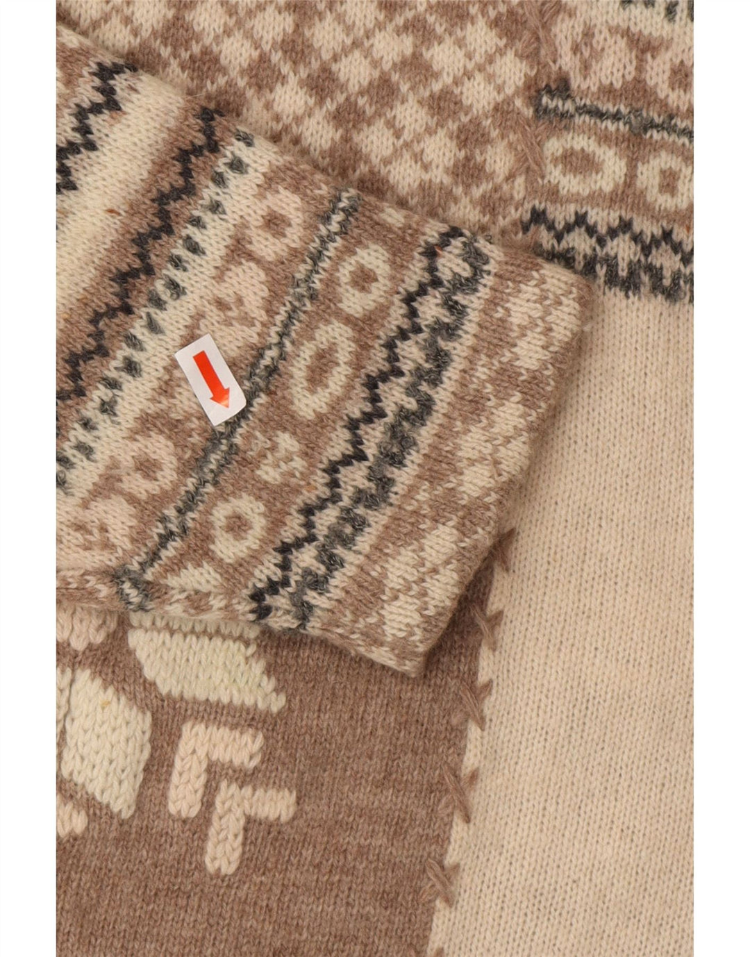 SURPRISE Suéter feminino solto com gola xale IT 40/42 médio bege