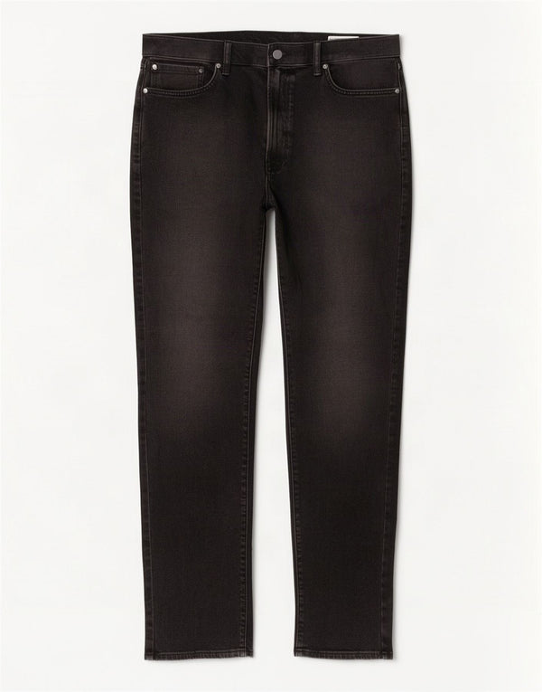 Jeans cônicos masculinos Marks & Spencer W38 L33 algodão preto