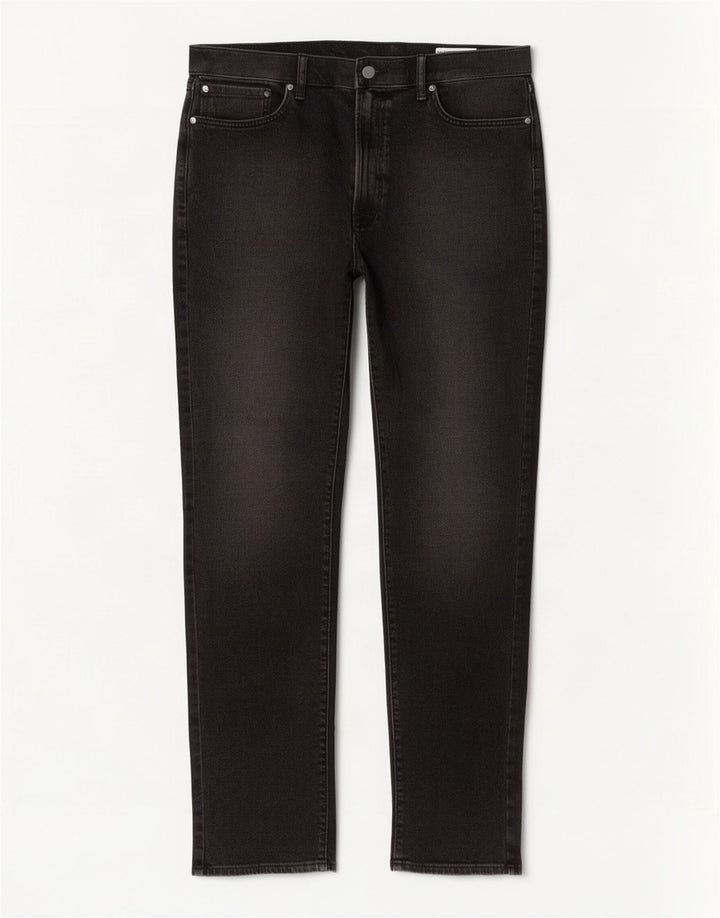 Jeans cônicos masculinos Marks & Spencer W38 L33 algodão preto