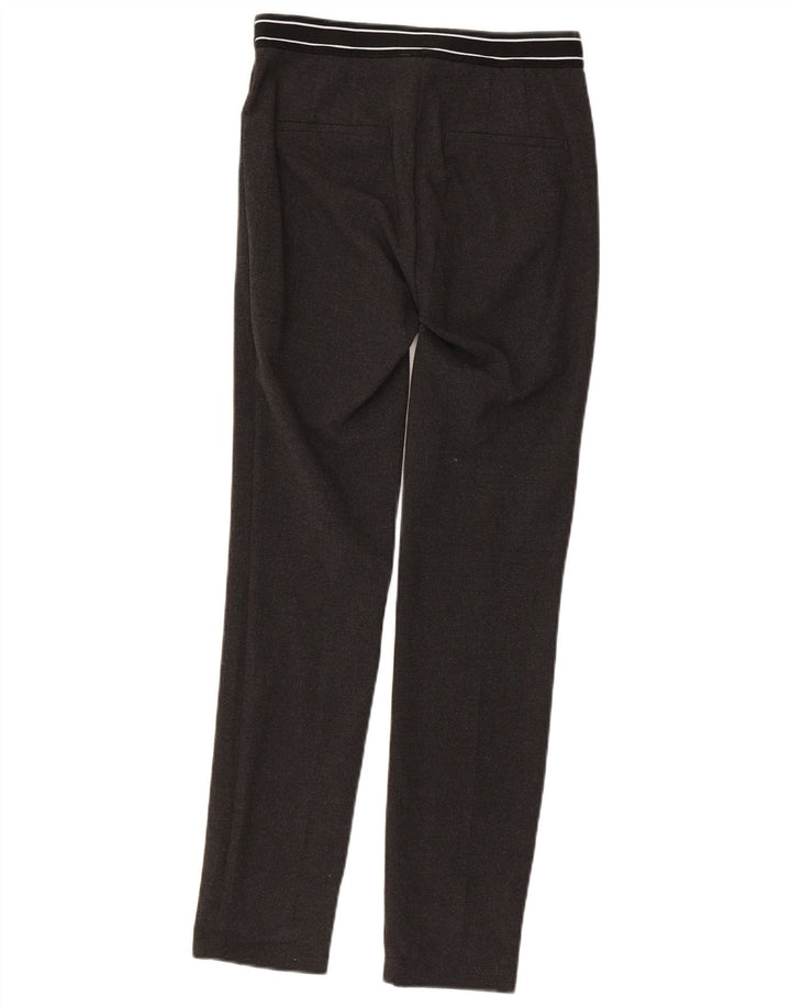 Zara Calça feminina casual slim XS W26 L28 cinza