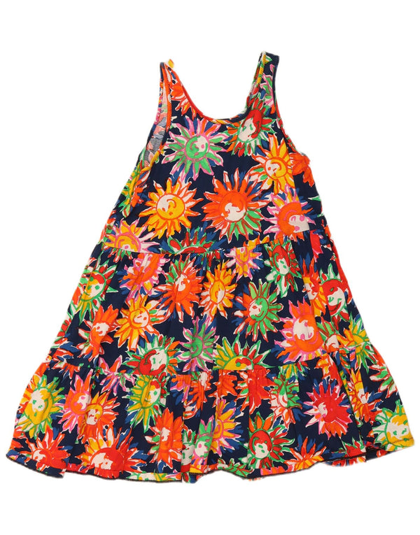 Vestido em camadas Benetton para meninas 11-12 anos grande floral multicolorido