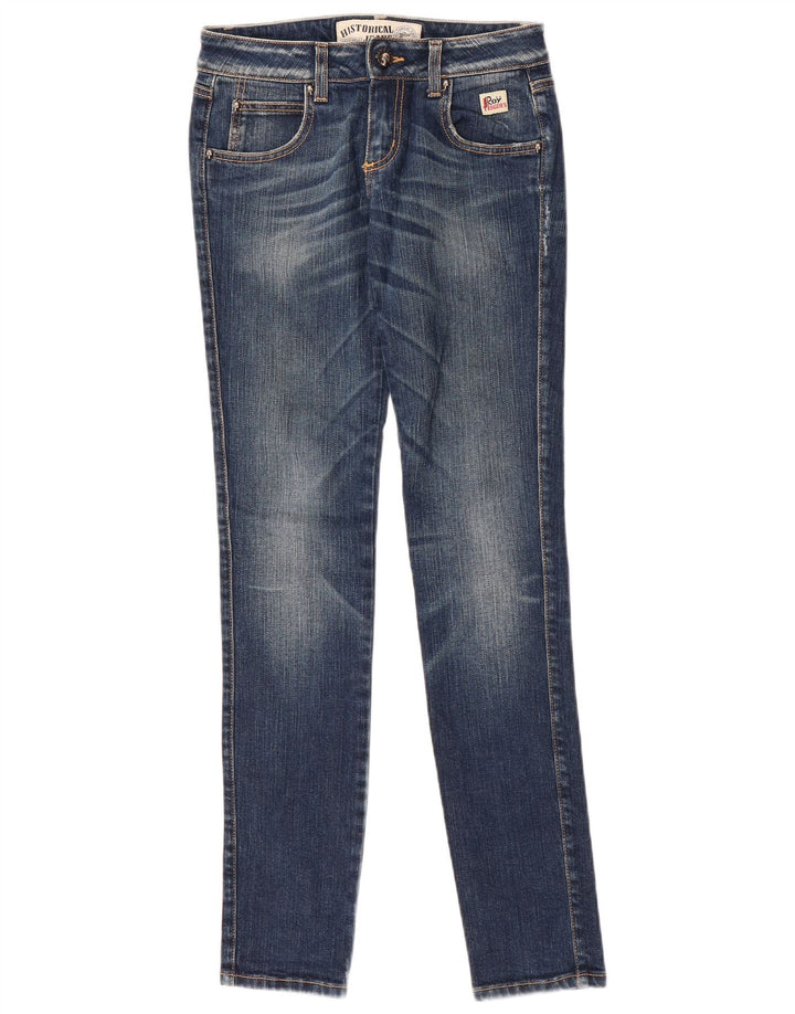 Calça jeans feminina Roy Rogers IT 41 pequena W27 L32 azul algodão
