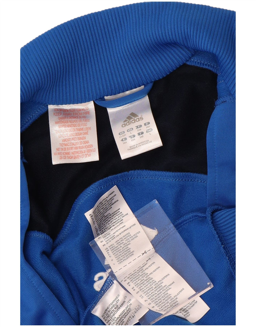 ADIDAS Meninos Graphic Tracksuit Top Jacket 13-14 Anos Azul Colorblock