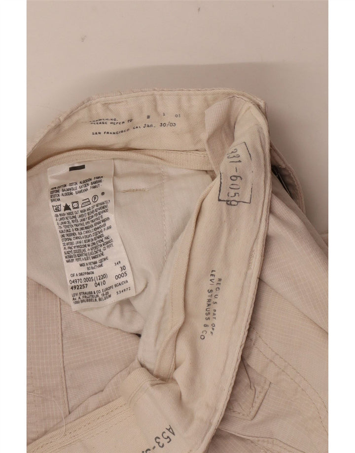 Shorts cargo masculino Levi's W30 algodão bege médio