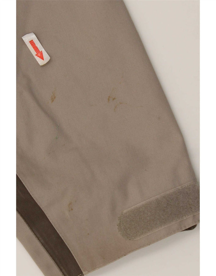 Jaqueta de chuva masculina Jack Wolfskin UK 40/42 grande cinza colorblock poliéster