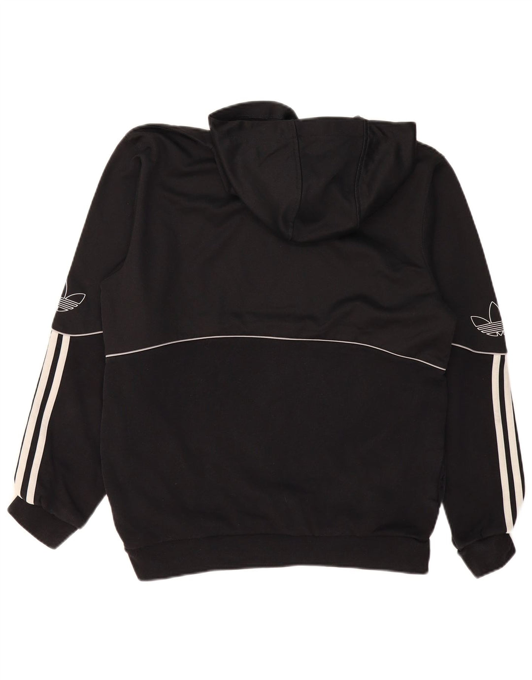 ADIDAS Mens Graphic Hoodie Jumper Médio Algodão Preto