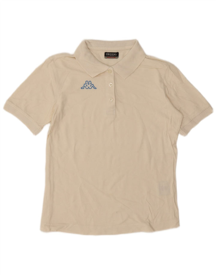 Camisa polo feminina Kappa UK 14 médio off white algodão