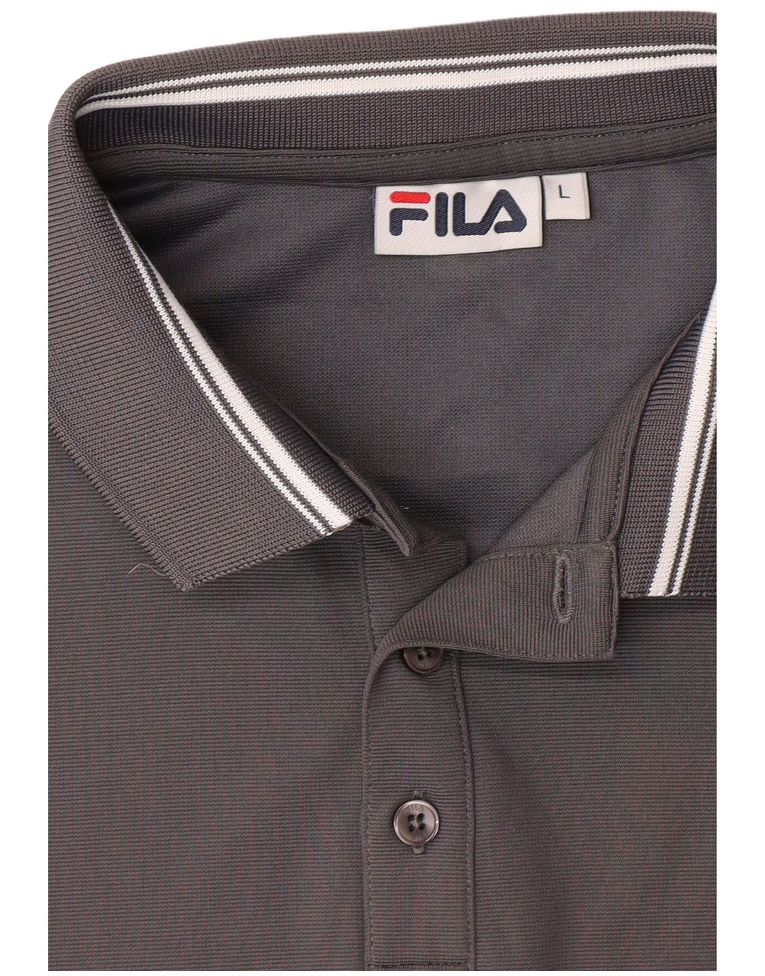 Camisa polo masculina FILA grande cinza