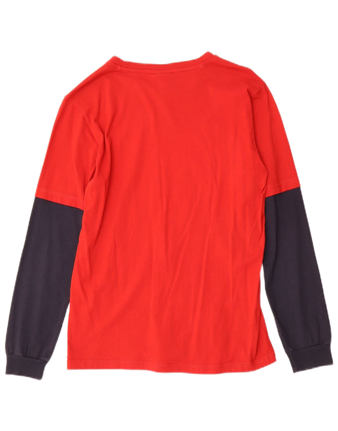 CHAMPION Boys Graphic Top Manga Comprida 13-14 Anos XL Vermelho Colorblock