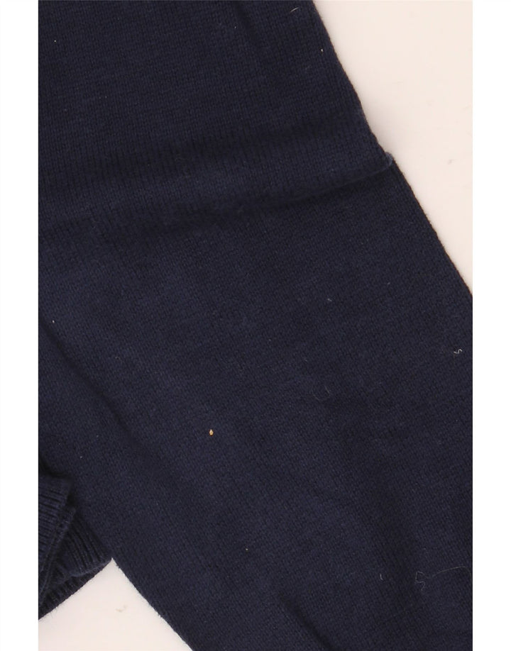 Suéter masculino Marks & Spencer com gola redonda, grande algodão azul marinho