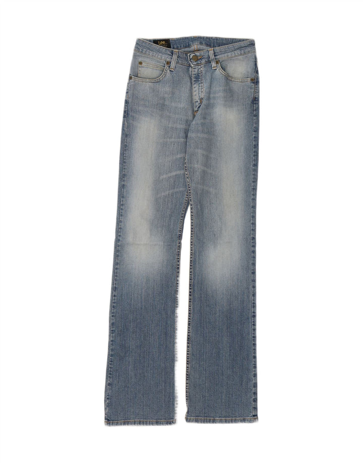 LEE Feminino Cameron Straight Jeans W27 L33 Azul Algodão