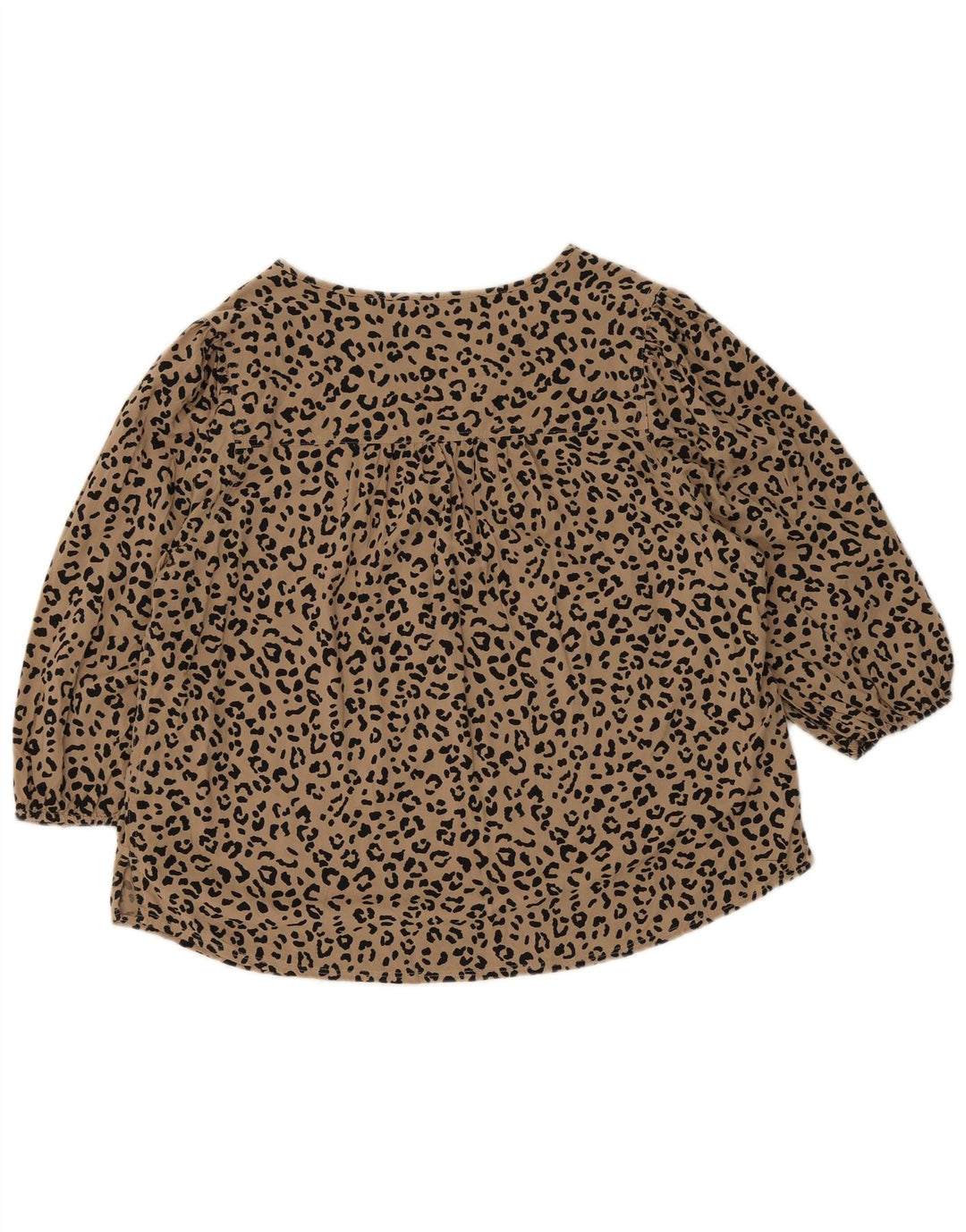 Blusa feminina MARKS & SPENCER UK 16 grande estampa animal marrom