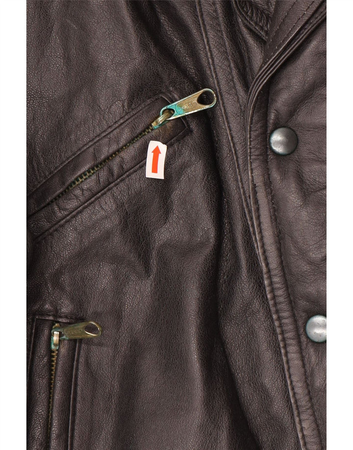 Jaqueta de couro masculina vintage Reino Unido 40 grande couro marrom