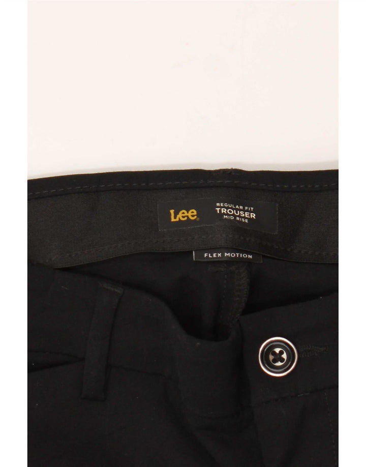 Lee Calça feminina casual de cintura média e ajuste regular W32 L32 preta