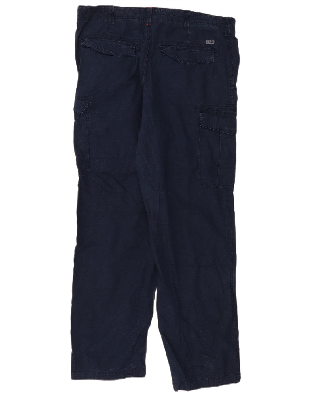 Calça cargo masculina reta Izod W36 L32 algodão azul marinho