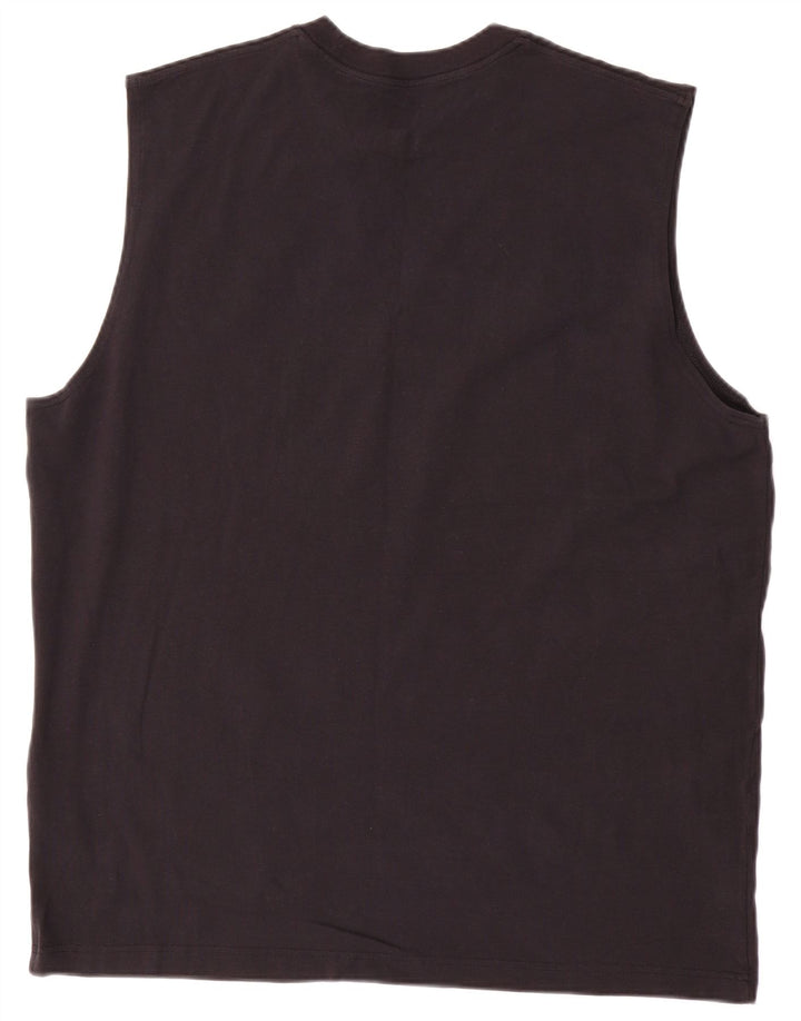 Colete gráfico masculino Nike 2XL de algodão preto