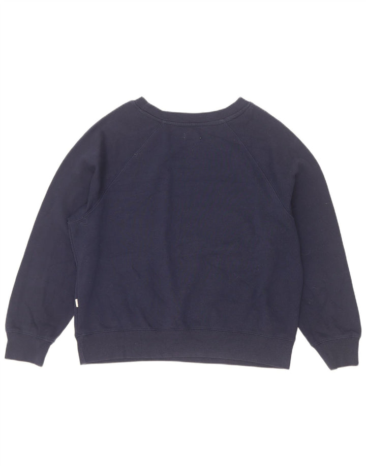 Saltrock moletom feminino gráfico jumper Reino Unido 12 algodão azul marinho médio