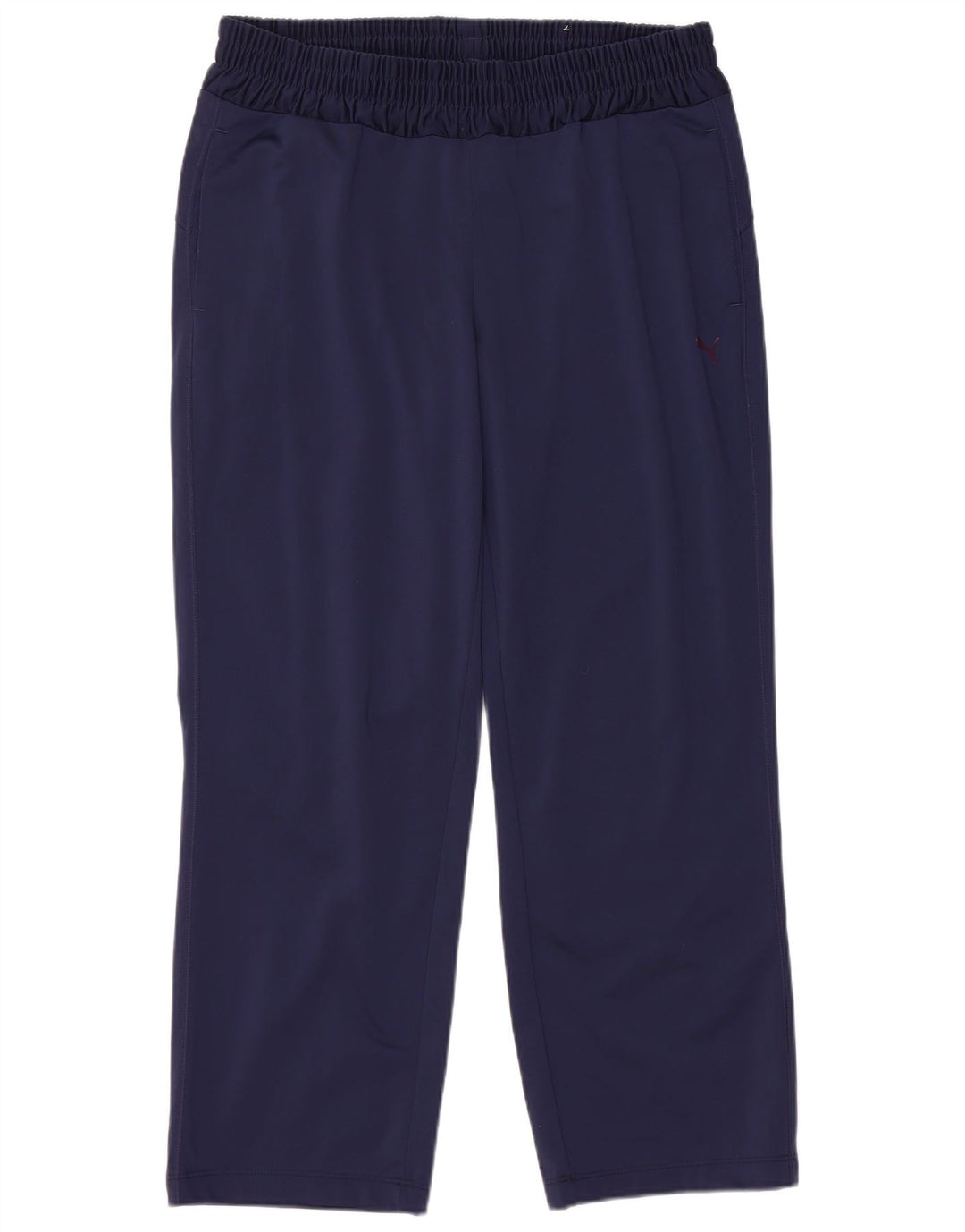 Calça de treino feminina Puma UK 16 grande poliéster azul marinho