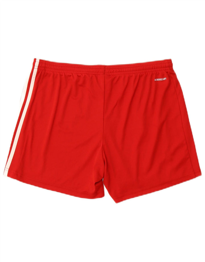 ADIDAS Womens Aeroready Sport Shorts UK 16/18 Grande Poliéster Vermelho