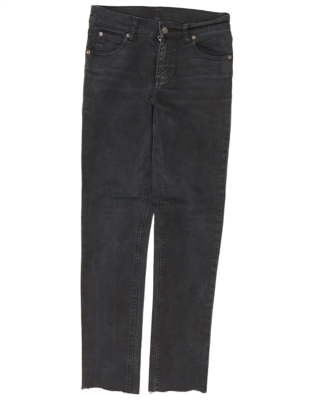 Jeans justos femininos baratos de segunda-feira W27 L28 algodão preto