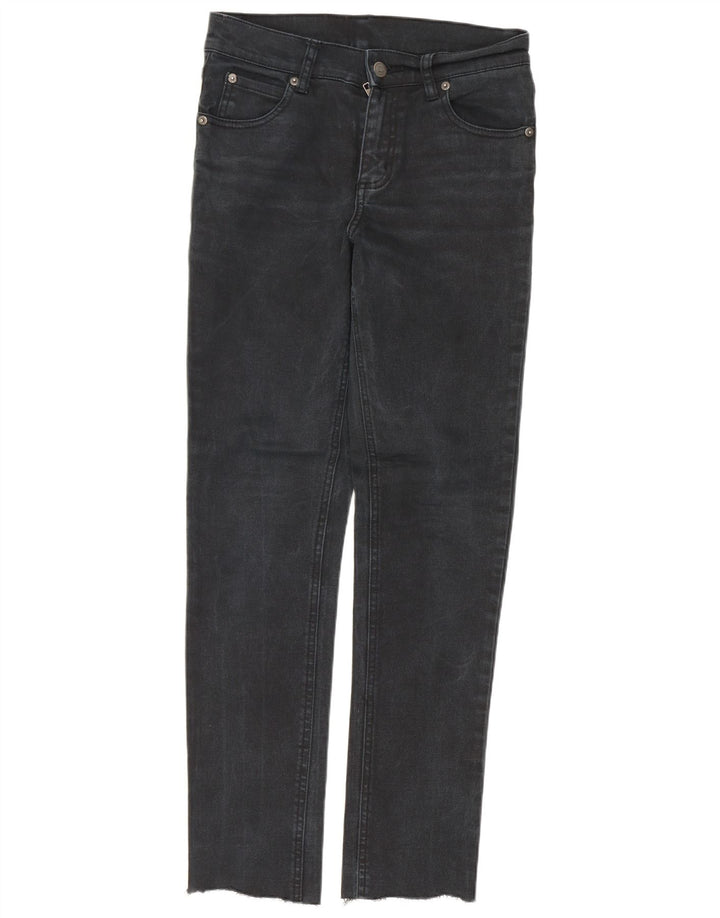 Jeans justos femininos baratos de segunda-feira W27 L28 algodão preto