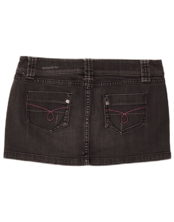 Saia jeans feminina BENETTON IT 44 médio W30 algodão cinza