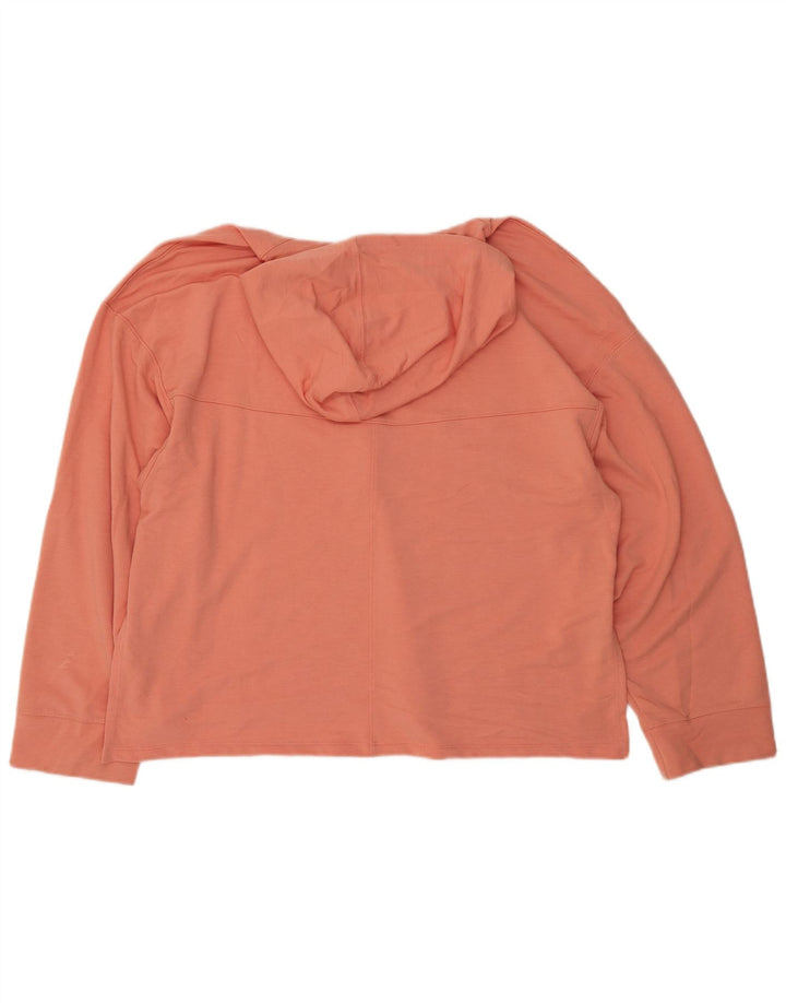 Nike Womens Dri Fit Oversized Hoodie Jumper Reino Unido 16 Grande Laranja Poliéster