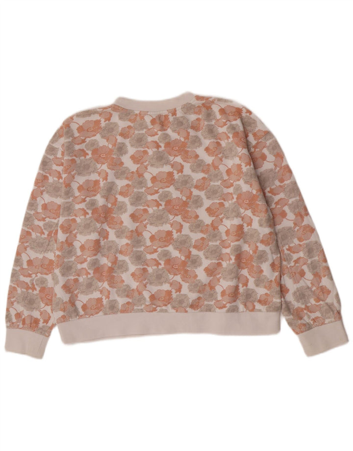 Vans feminino gráfico oversized moletom jumper UK 14 médio branco floral