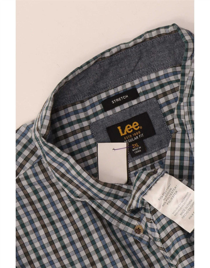 Camisa masculina Lee Regular Fit 3XL algodão guingão multicolorido
