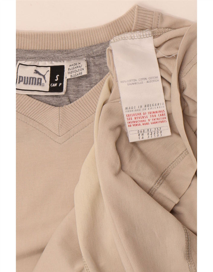 Puma Camiseta Masculina Top Pequeno Algodão Cinza