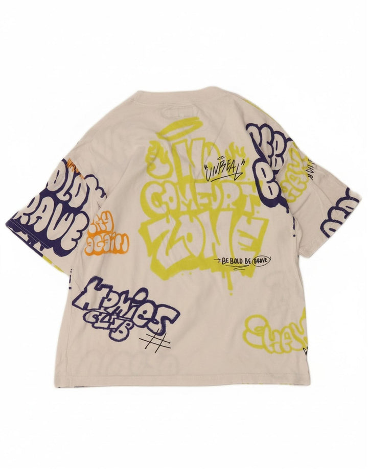 ZARA Boys Graphic T-Shirt Top 13-14 Anos Branco