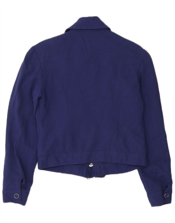 Magia Womens Soho Bomber Jacket UK 10 Pequeno Azul Marinho