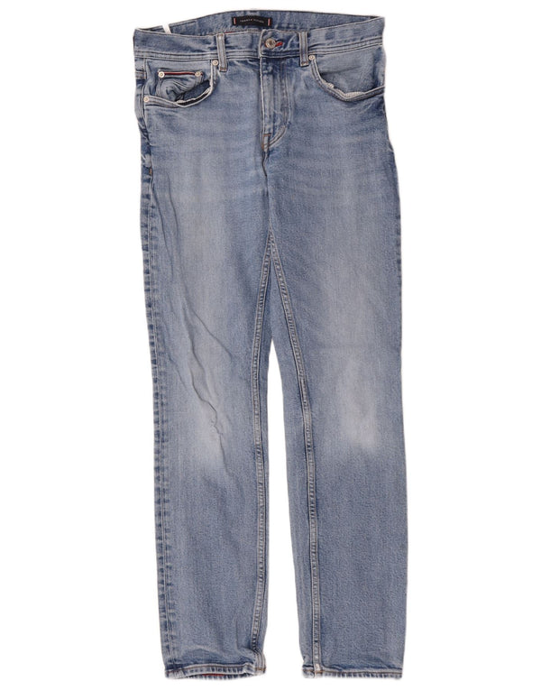 Tommy Hilfiger Masculino Denton Straight Jeans W30 L32 Azul Algodão