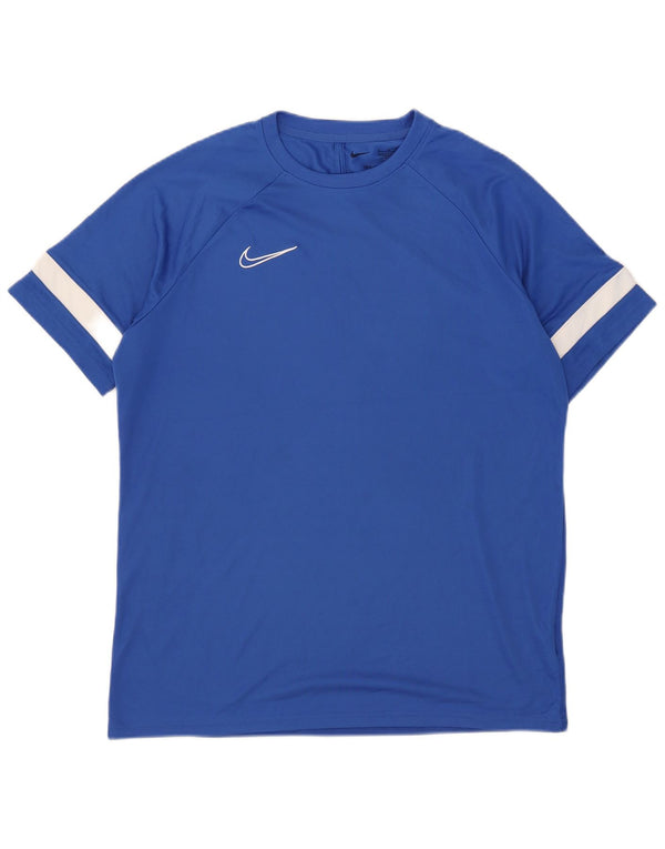 Camiseta masculina Nike Dri Fit Top XL azul colorblock poliéster