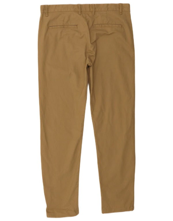 Zara Mens Slim Chino Calças EU 42 Grande W32 L30 Bege