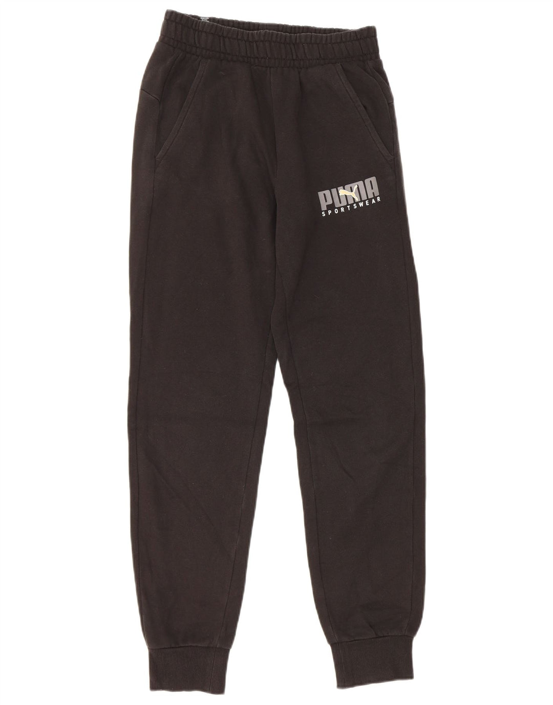 Calça de treino masculina PUMA Graphic Joggers XS algodão preto